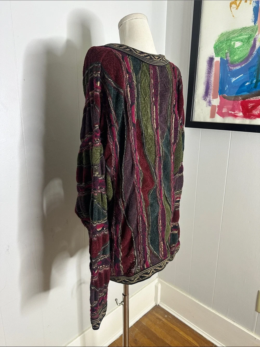Vintage Coogi Textural Slouchy Cosby Grandpa Sweater XL